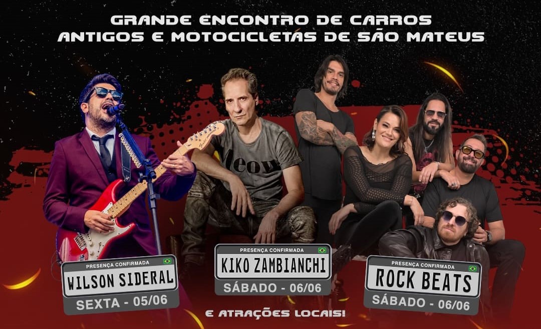 ROAD FEST E FESTIVAL SABOR & MÚSICA PROMETEM MOVIMENTAR SÃO MATEUS COM ROCK, GASTRONOMIA E CARROS ANTIGOS